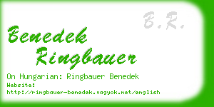 benedek ringbauer business card